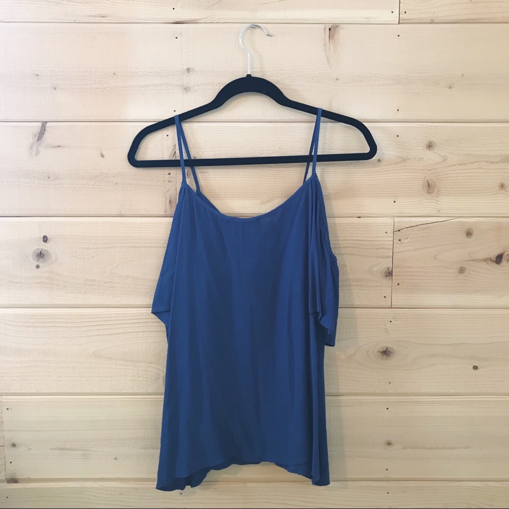 Blue Off-the-Shoulder Top - Picture 2 of 3